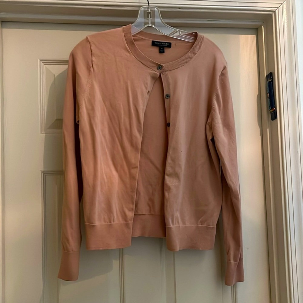 Ann Taylor Pink Cardigan Sweater